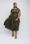 Livy Green Midi Dress