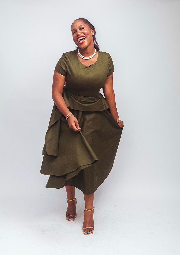 Livy Green Midi Dress